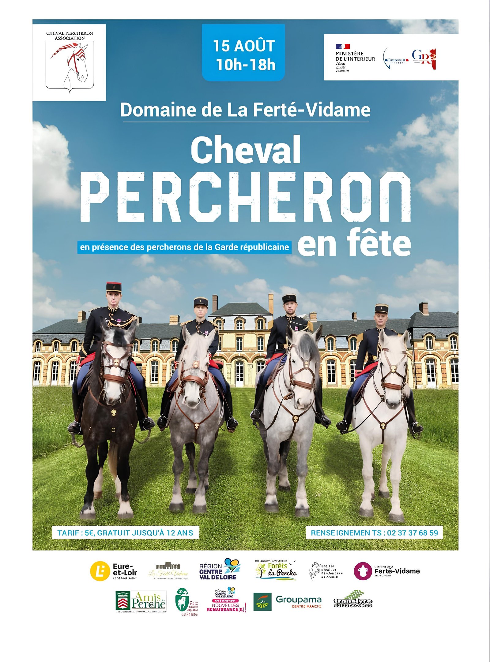 Cheval PERCHERON en fête - 15 août 2025